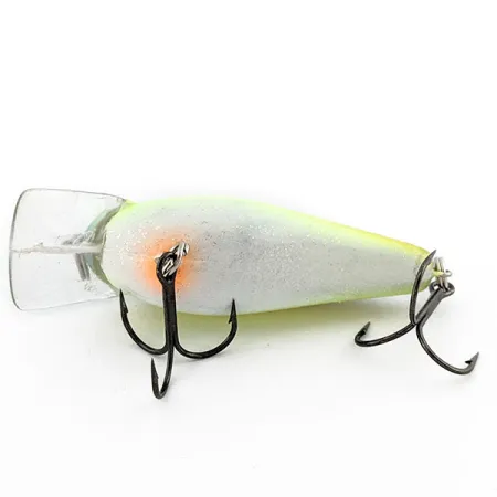 Vintage Strike King KVD Silent square bill, 2/5oz Chartreuse Sexy Shad fishing lure #19626