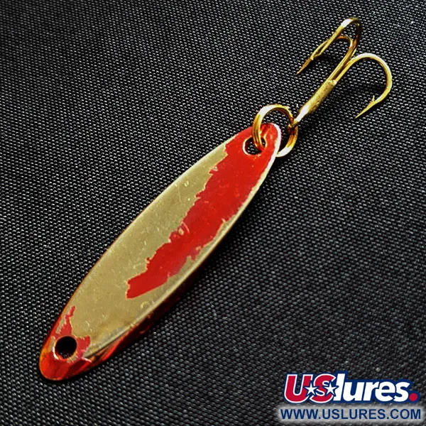 Vintage Acme Kastmaster, 1/8oz gold/red fishing spoon #18090
