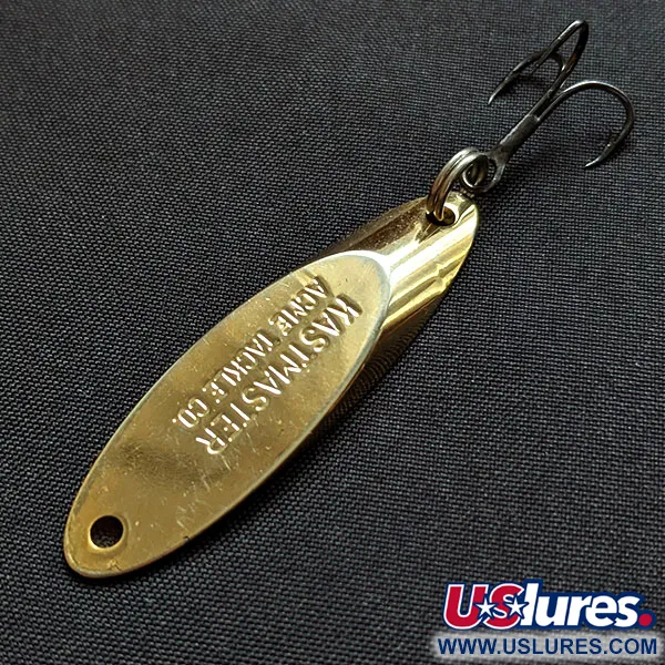 Vintage Acme Kastmaster, 1/4oz gold fishing spoon #18097