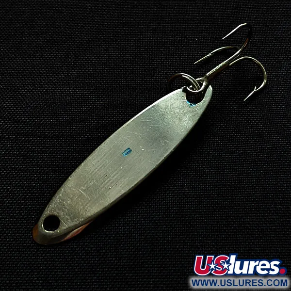 Vintage Acme Kastmaster, 1/8oz nickel/blue fishing spoon #18105