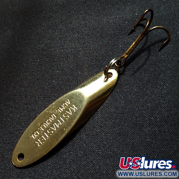 Vintage Acme Kastmaster, 3/8oz gold fishing spoon #18106