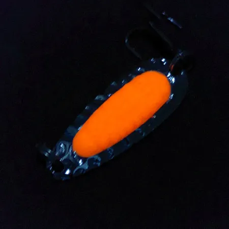 Vintage Blue Fox Pixee UV, 1/8oz nickel/pink UV  glows fishing spoon #18111