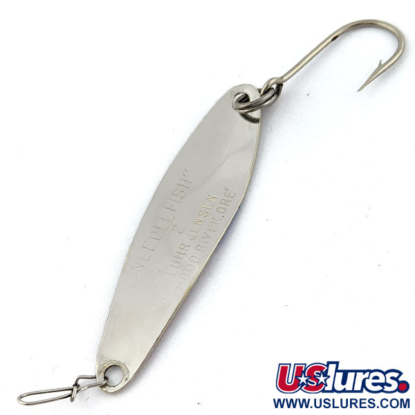 Vintage  Luhr Jensen Needlefish 2, 3/32oz nickel fishing spoon #18129