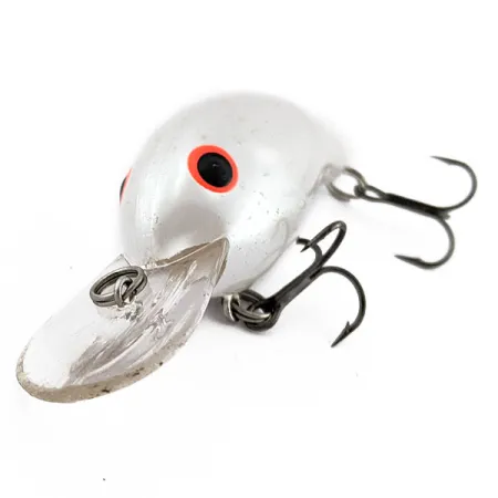 Vintage Bandit 200, 1/3oz pearl Red Eye fishing lure #18135