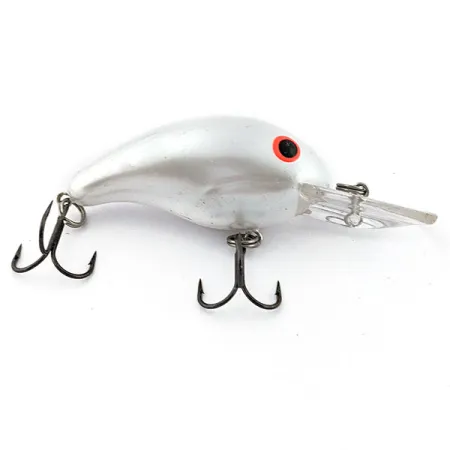 Vintage Bandit 200, 1/3oz pearl Red Eye fishing lure #18135