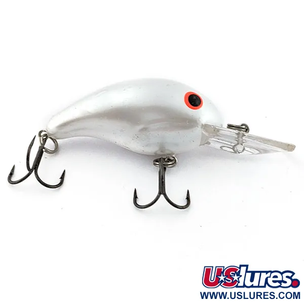 Vintage Bandit 200, 1/3oz pearl Red Eye fishing lure #18135