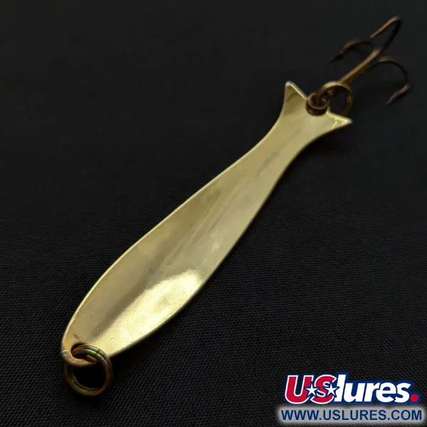 Vintage Acme Flash-King Wobbler, 3/16oz gold fishing spoon #18145