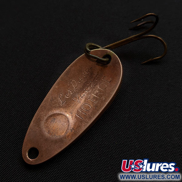 Vintage  Luhr Jensen Les Davis Hotrod, 1/4oz copper fishing spoon #18152