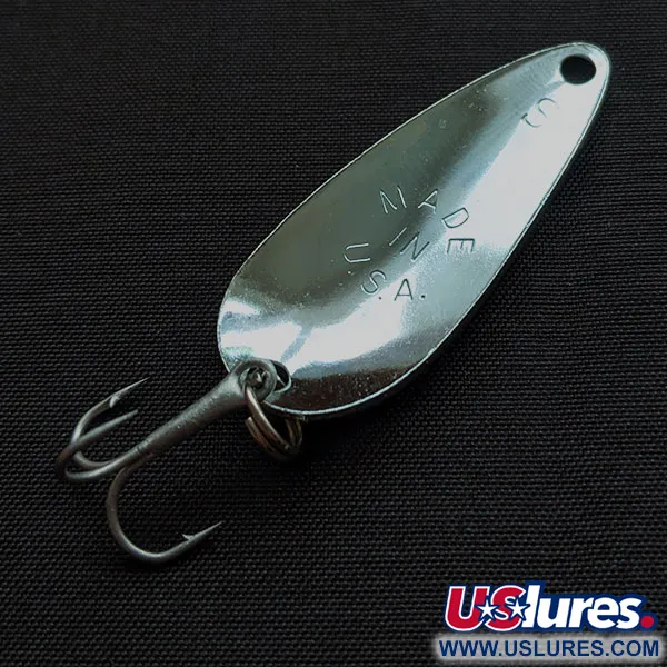 Vintage Worth Chippewa Steel Spoon, 3/16oz nickel fishing spoon #18163