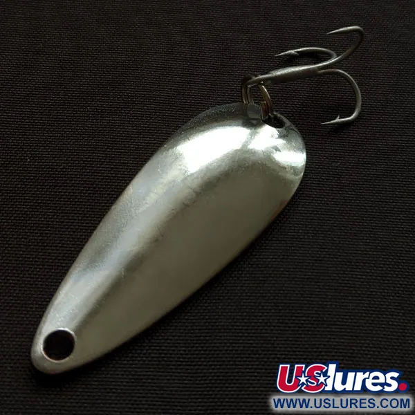 Vintage Worth Chippewa Steel Spoon, 3/16oz nickel fishing spoon #18163