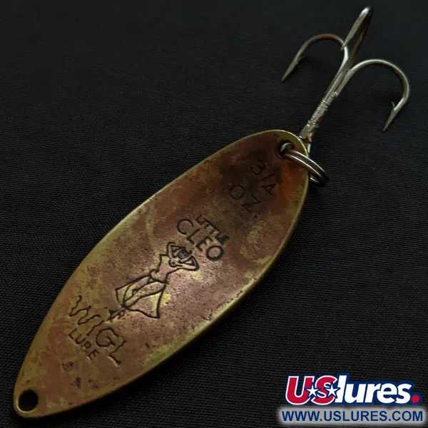 Vintage  Seneca Little Cleo (Hula Girl), 3/4oz gold/copper/nickel fishing spoon #18173