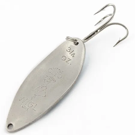 Vintage Seneca Little Cleo (Hula Girl), 3/4oz nickel/blue fishing spoon #18177