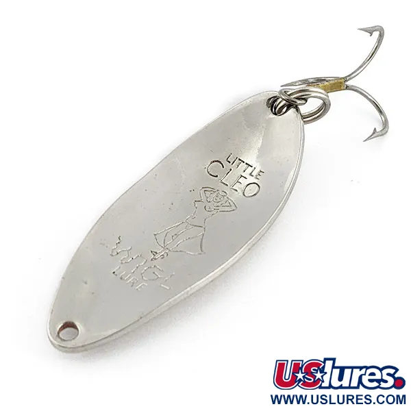 Vintage  Seneca Little Cleo (Hula Girl), 1/2oz nickel fishing spoon #18178