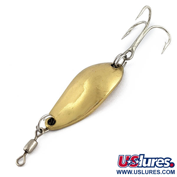  Luhr Jensen Lil' Kroc (Krocodile Stubby), 3/16oz gold fishing spoon #18179