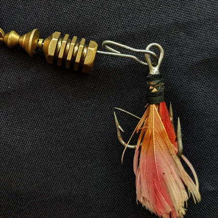 Vintage Mepps Comet 3 Dressed (1960s), 1/4oz brass spinning lure #18187