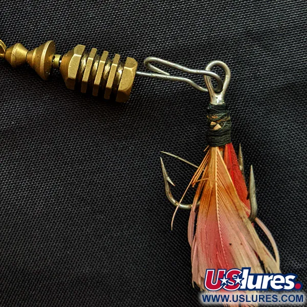 Vintage   Mepps Comet 3 Dressed (1960s), 1/4oz brass spinning lure #18187