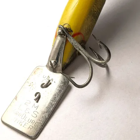 Vintage L&S Bait Mirro lure L&S Bait Company MirrOlure Sinker , 1/4oz gold fishing lure #18192