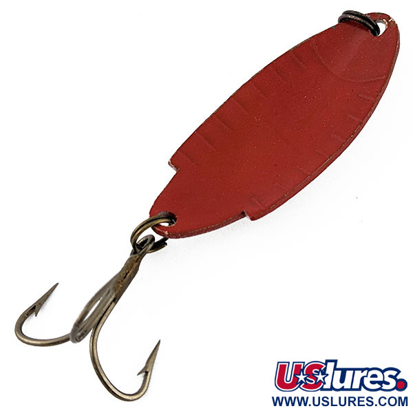 Vintage   ​Thomas Buoyant, 1/4oz Pearl/red fishing spoon #18194