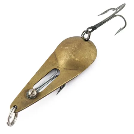 Vintage James Aitken Muskielure , 1/2oz brass fishing spoon #18197