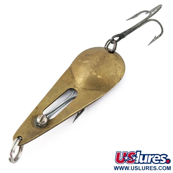 Vintage   James Aitken Muskielure , 1/2oz brass fishing spoon #18197
