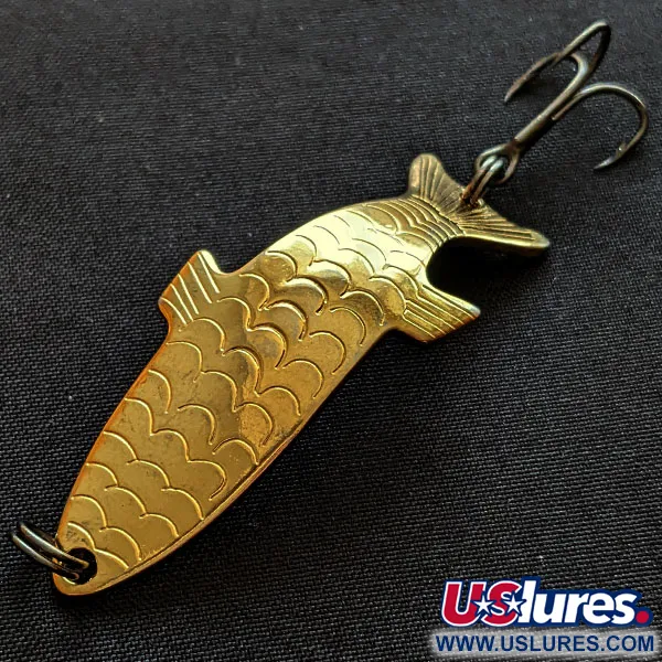 Vintage Acme Phoebe, 1/4oz gold fishing spoon #18204