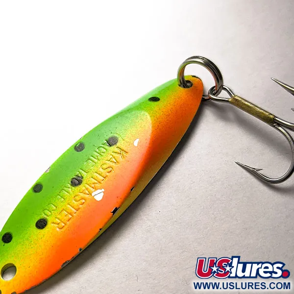 Vintage Acme Kastmaster UV, 3/4oz Fire Tiger fishing spoon #18208