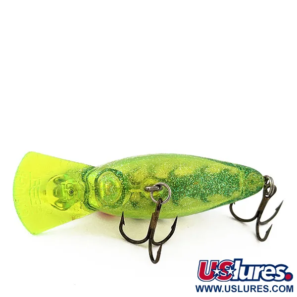 Vintage   Rebel Crank R, 1/3oz green fishing lure #18212