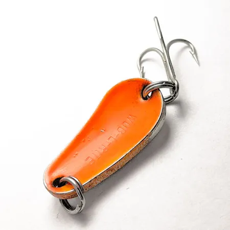 Vintage Acme Wob-L-Rite, 3/16oz nickel/orange UV fishing spoon #18214