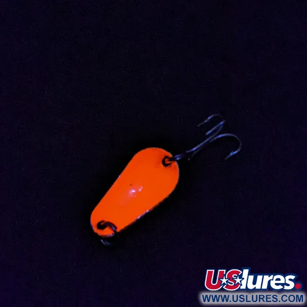 Vintage Acme Wob-L-Rite, 3/16oz nickel/orange UV fishing spoon #18214