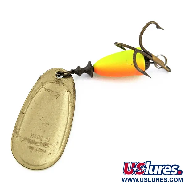 Vintage   Blue Fox Super Vibrax 4, 3/8oz Fire Tiger spinning lure #18215