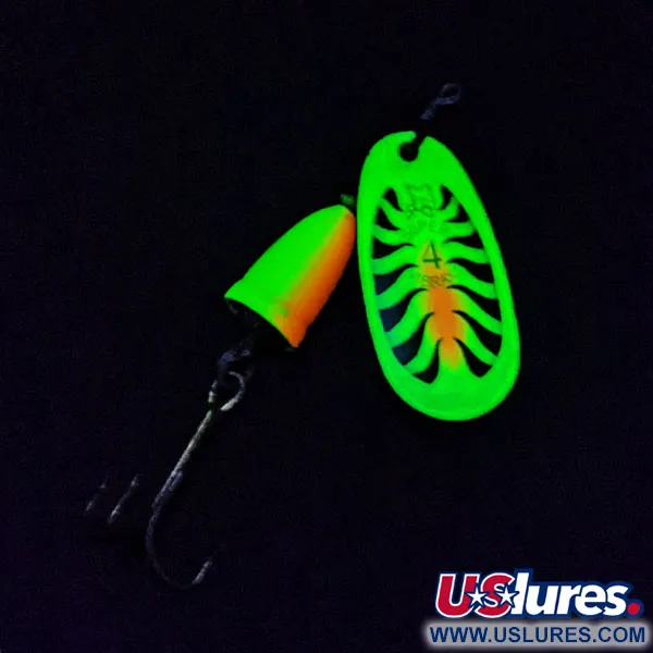 Vintage   Blue Fox Super Vibrax 4, 3/8oz Fire Tiger spinning lure #18215