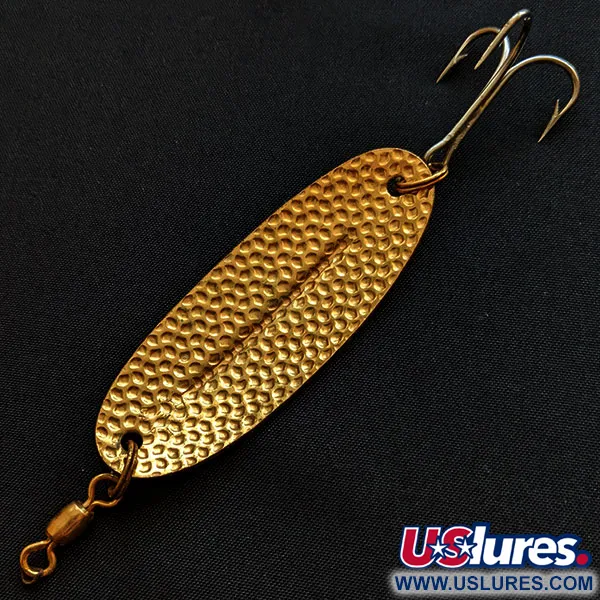 Vintage Williams Wabler W50, 1/2oz gold fishing spoon #18222