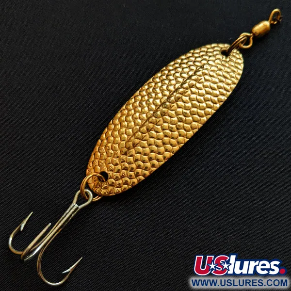 Vintage Williams Wabler W50, 1/2oz gold fishing spoon #18222