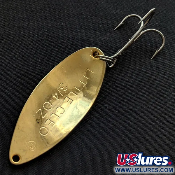 Vintage Acme Little Cleo, 3/4oz gold fishing spoon #18233