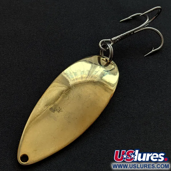 Vintage Acme Little Cleo, 3/4oz gold fishing spoon #18233