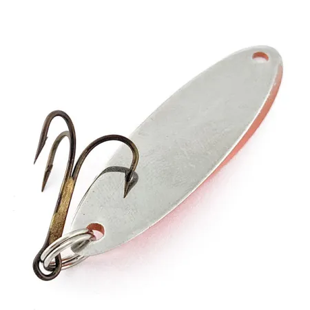 Vintage Acme Kastmaster, 3/8oz nickel/orange fishing spoon #18236