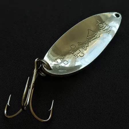 Vintage Seneca Little Cleo (Hula Girl), 3/4oz nickel fishing spoon #18238