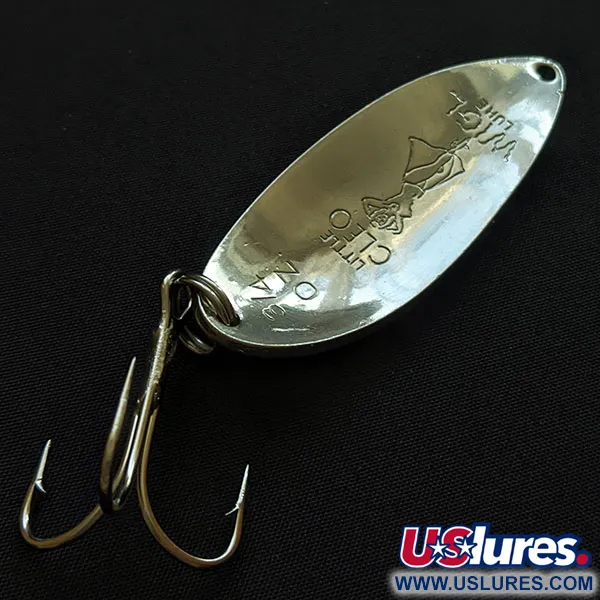 Vintage Seneca Little Cleo (Hula Girl), 3/4oz nickel fishing spoon #18238