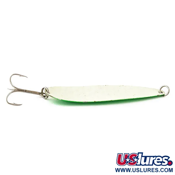 Vintage Worth Hex Trolling Spoons Glow, 2/3oz green Glow - glows in the dark fishing spoon #18240
