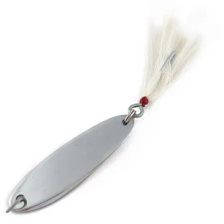 Vintage Luhr Jensen luhr Jensen Cast Champ, 2 3/4oz nickel/blue fishing spoon #18243