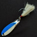 Vintage  Luhr Jensen luhr Jensen Cast Champ, 2 3/4oz nickel/blue fishing spoon #18243