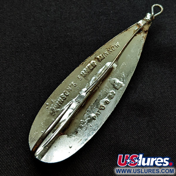 Vintage   Johnson Silver Minnow, 2/5oz silver fishing spoon #18257