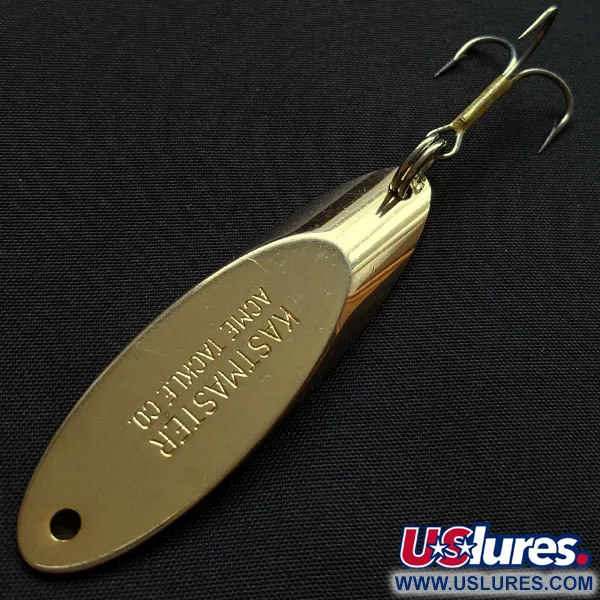 Vintage Acme Kastmaster, 3/4oz gold fishing spoon #18259