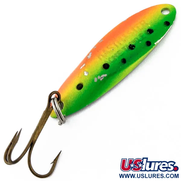 Vintage Acme Kastmaster, 3/8oz Fire Tiger fishing spoon #18261