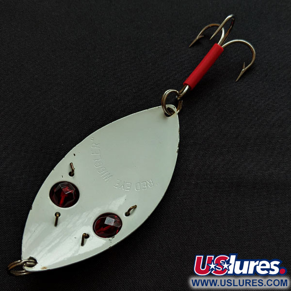 Vintage  Eppinger Red Eye Wiggler, 1oz red white fishing spoon #18262