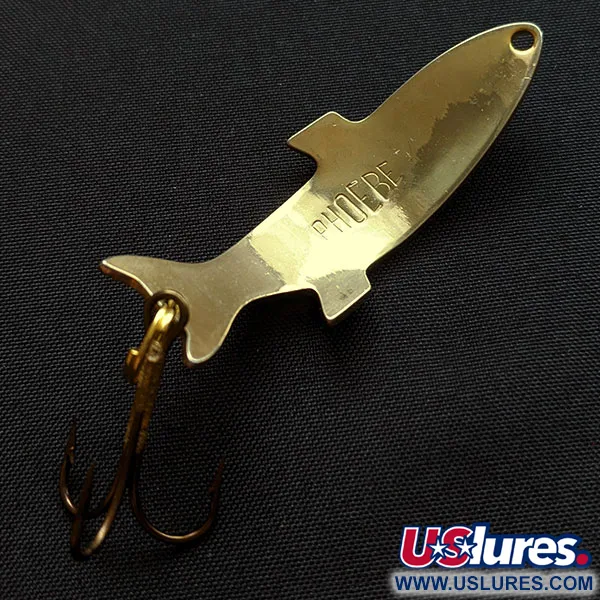 Vintage Acme Phoebe, 1/4oz gold fishing spoon #18263