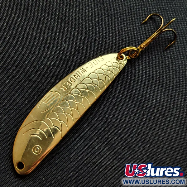 Vintage Acme Side-Winder, 1/3oz gold fishing spoon #18265