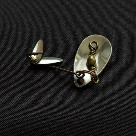 Vintage Yakima Bait Hildebrandt 2 Flicker Spinner, 3/64oz nickel fishing spoon #18271