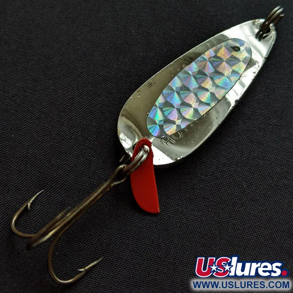 Vintage Luhr Jensen Les Davis Hotrod, 1/2oz nickel fishing spoon #18272