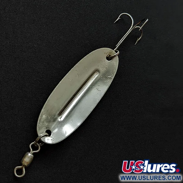 Vintage Williams Wabler W50, 1/2oz silver/red fishing spoon #18427
